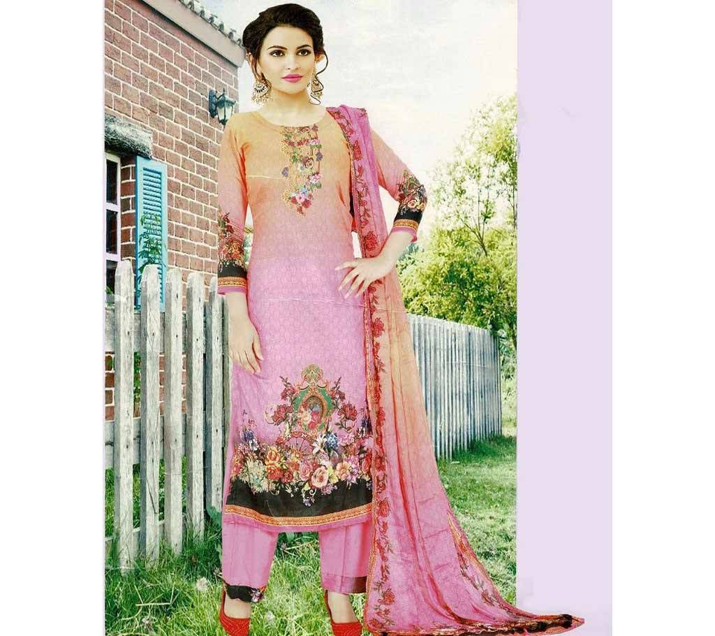 Unstitch satin Digital Print Lawn Three Pieces 