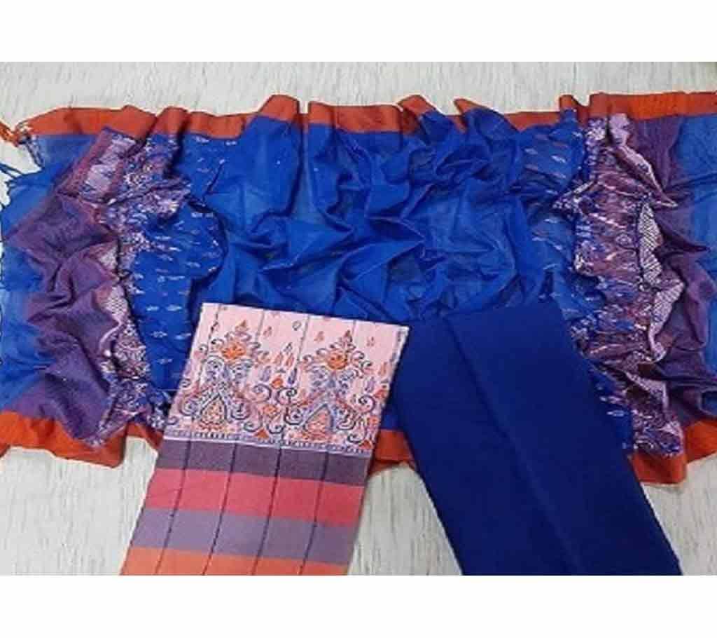 Handloom Tat Chomki Cotton Shalwar Kameez For women [3pcs]-11