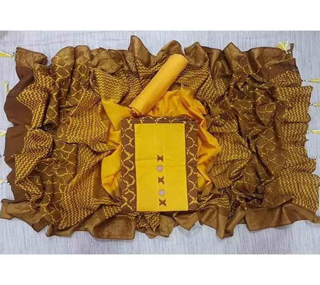 Unstitched Bexi Voil Leach Vegetable Batik Three Piece For Women-02