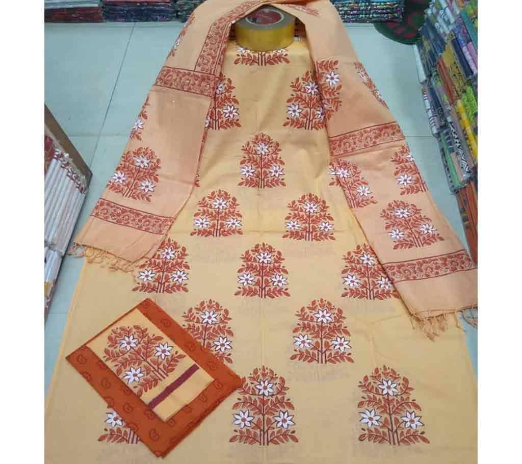 Rajdhani Voil Cotton Block Printed Shalwer Kameez for Women-26