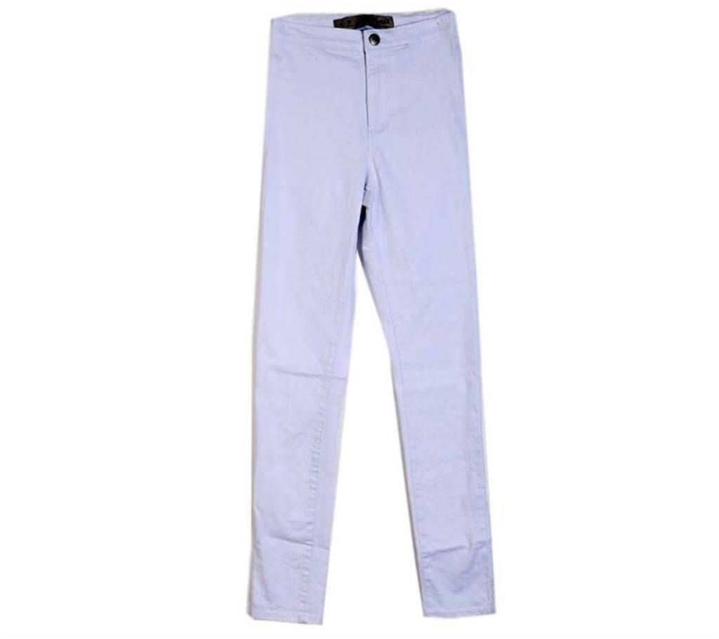 ladies semi narrow fit denim jeans pant 