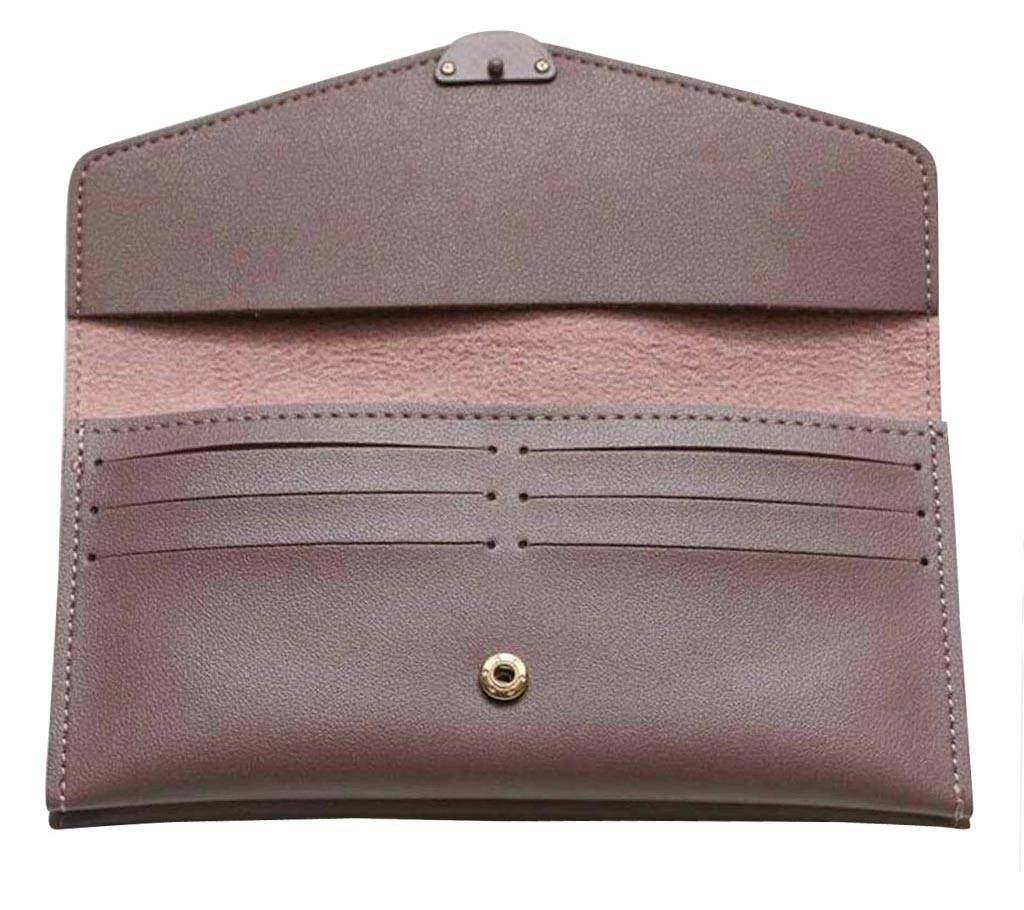 pink leather hand purse