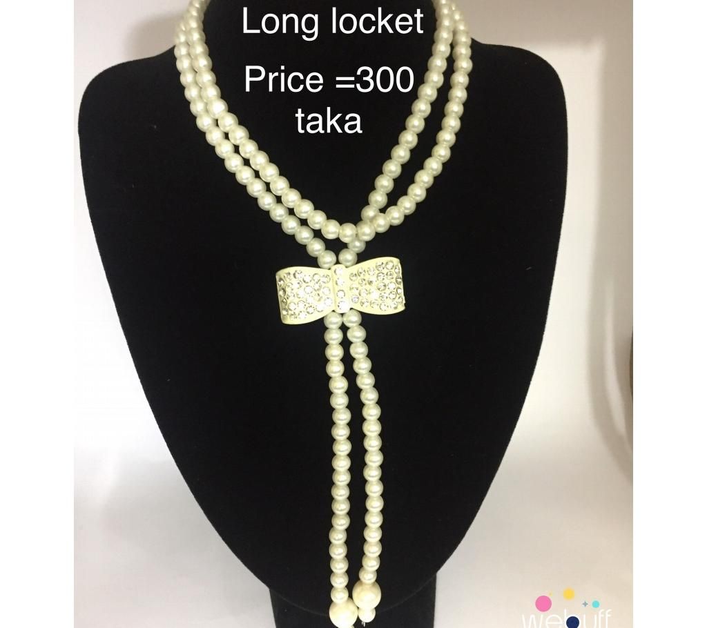 Pearl Setting Long Pendant