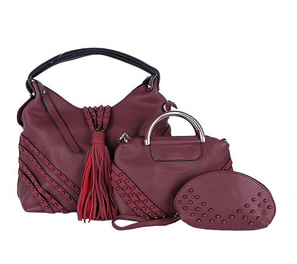 Chocolate Leather Shoulder Bag for Women