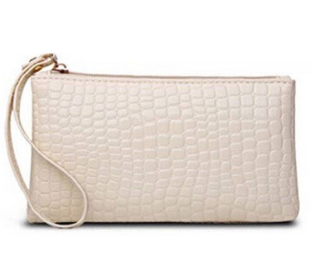 Mini Crocodile Purse white