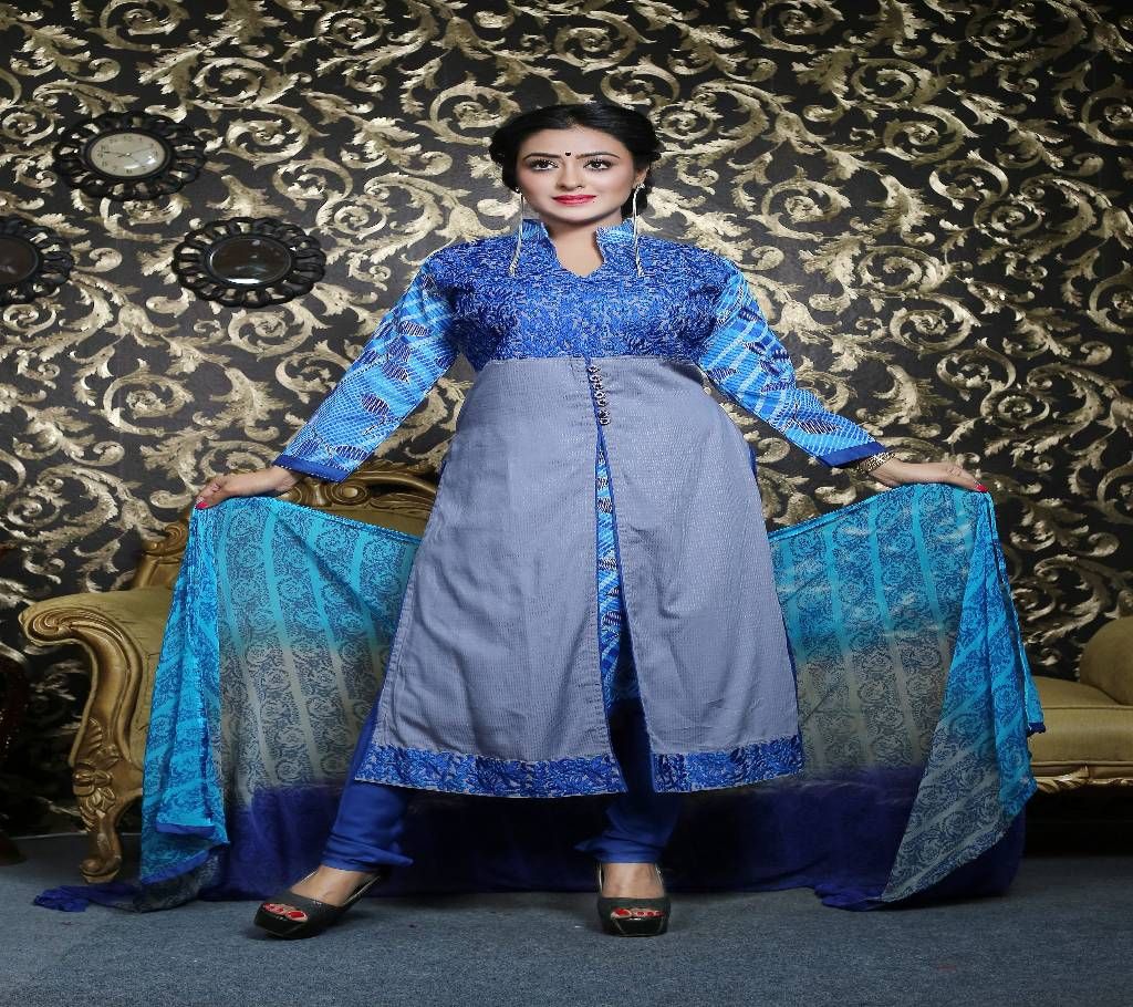 readymade embroidery linen  gown