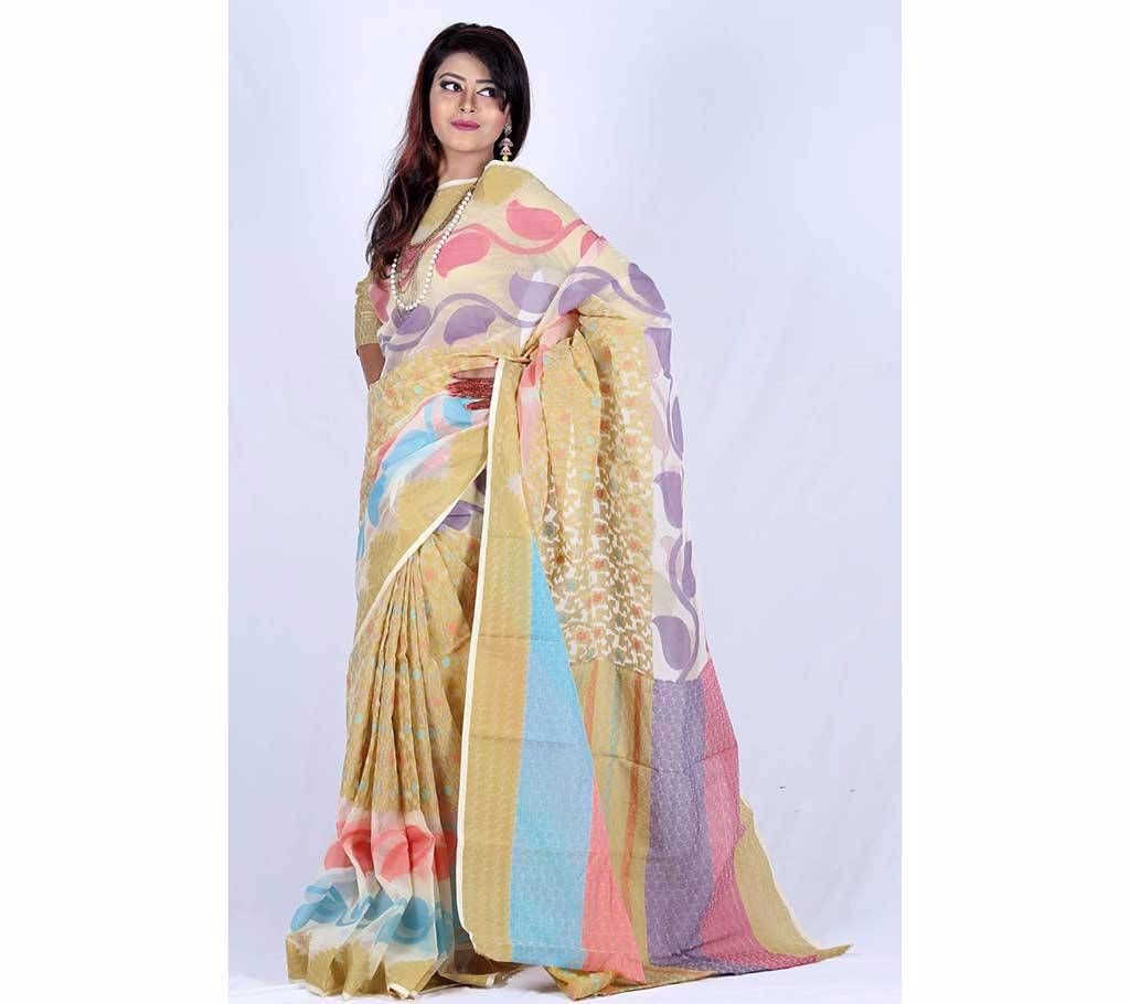 Multicolour Silk Saree with Thread Work