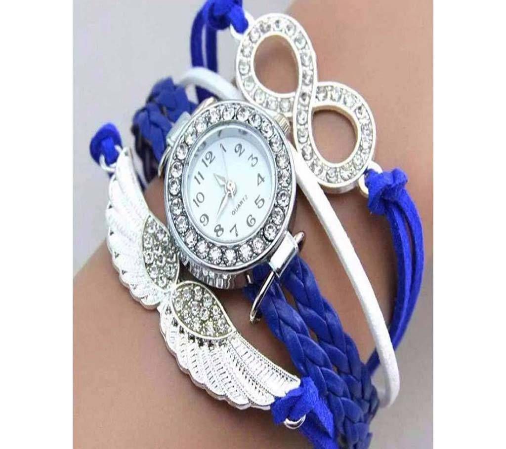 Artificial Leather Analog Watch for Women - Bule