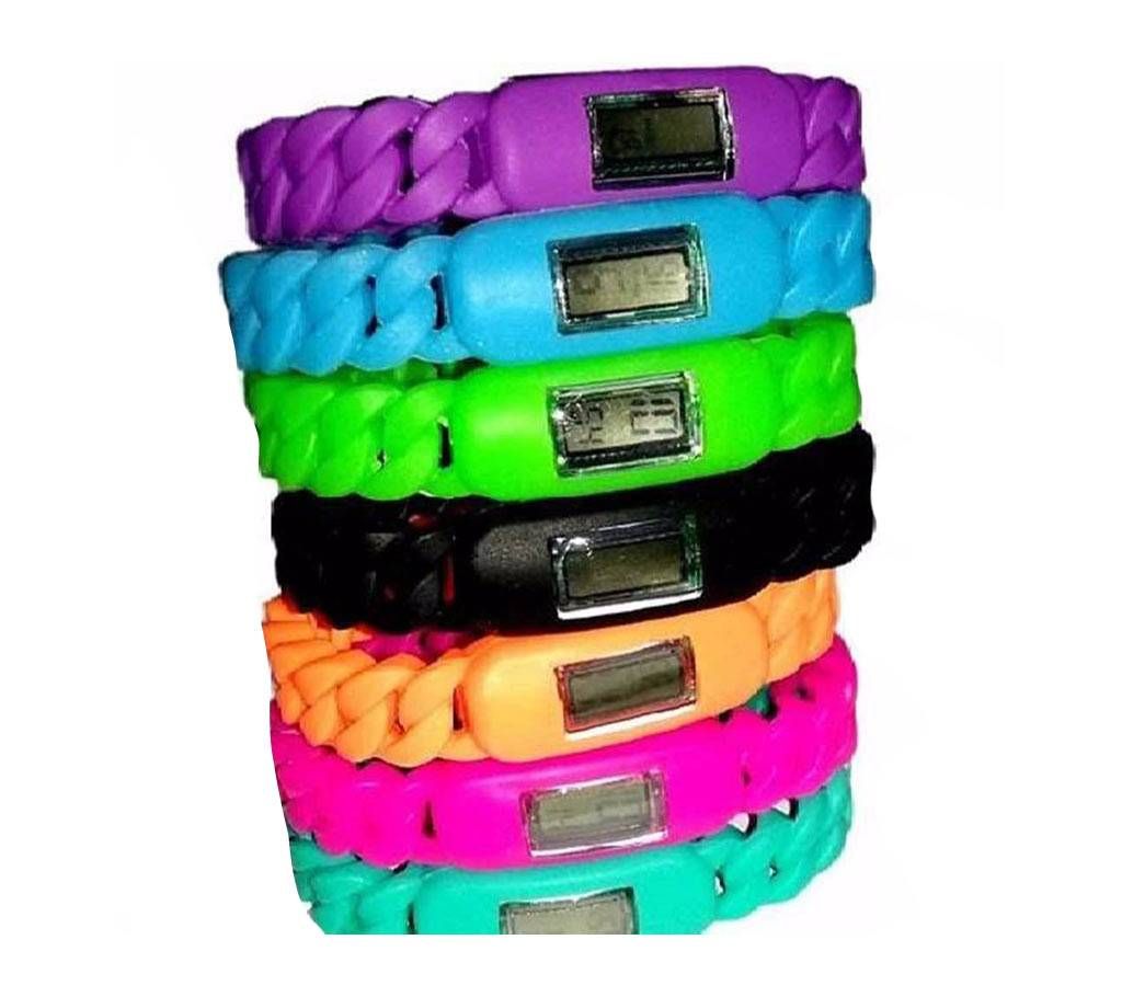 Ladies Twist Silicone Wristband Watch 