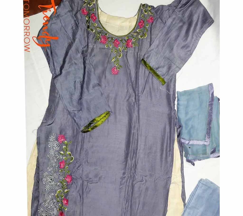 Unstitched Linen Embroidered Thee Piece (2 Part)