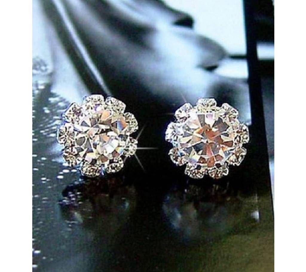 New Brand Design New Hot Fashion Popular Luxury Crystal Zircon Stud Earrings Elegant Earrings Jewelry For Women