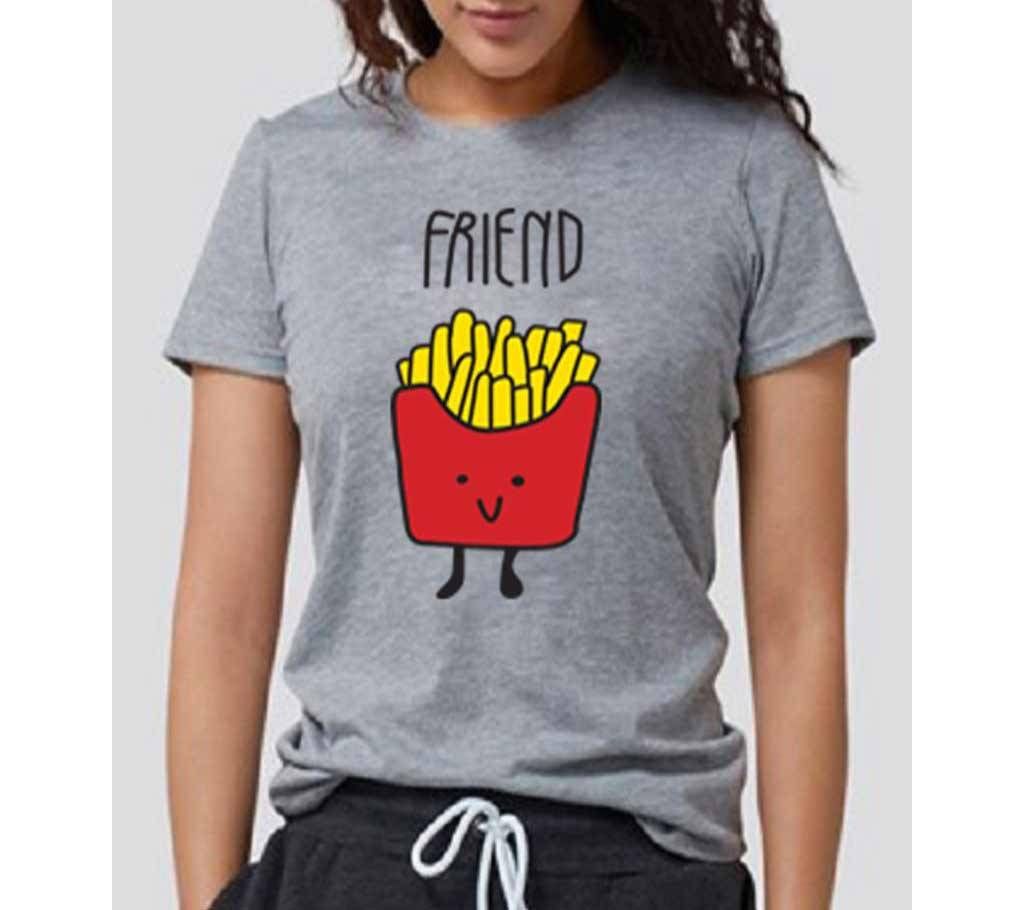 Friend Ladies Half Sleeve Cotton T-Shirt