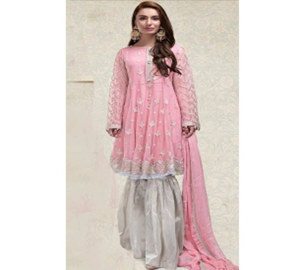 ORGANZA with Embroidery Unstitched Suit 