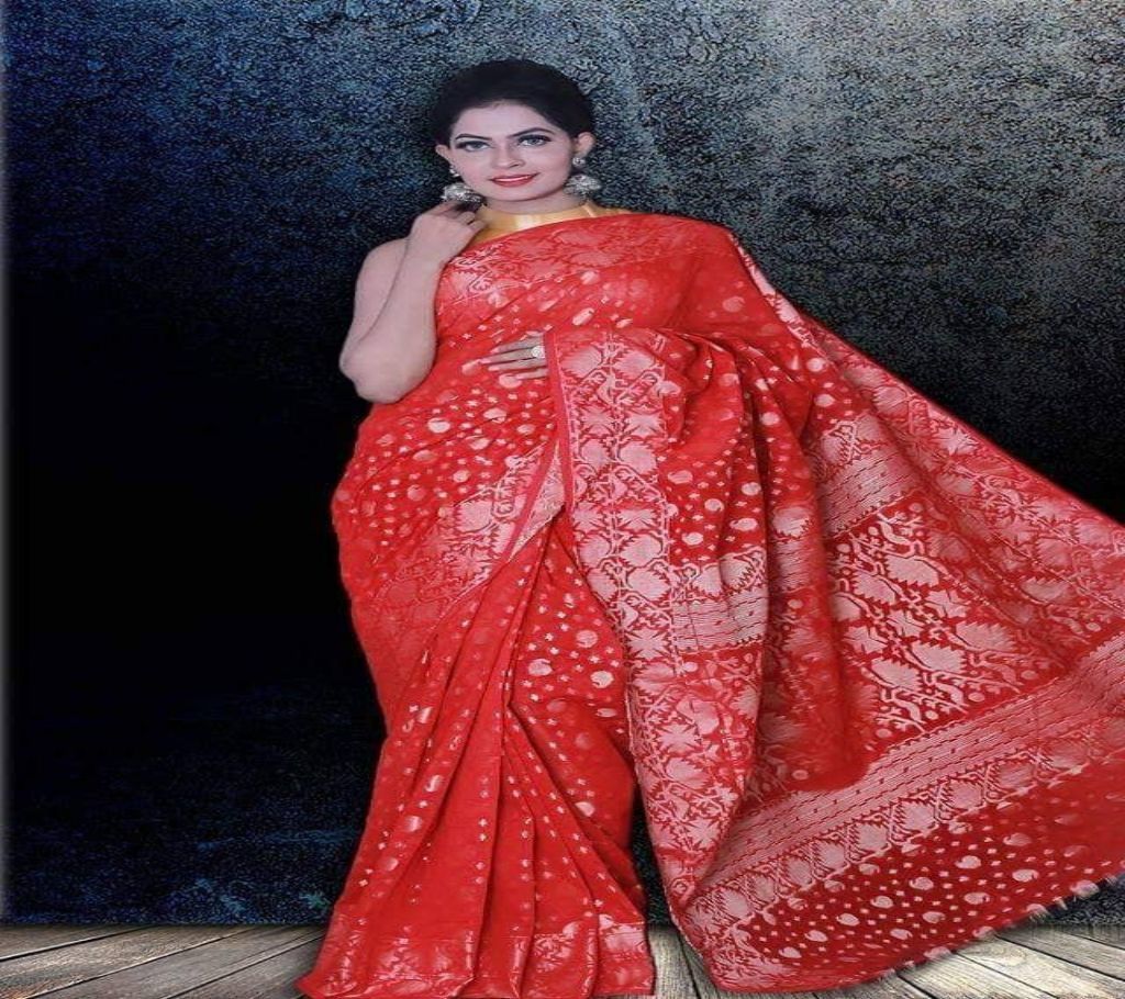 Red Cabin Katan Silk Saree for Women