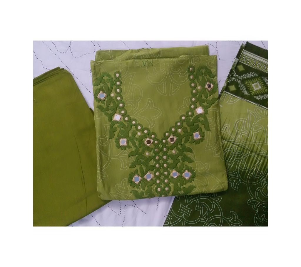 Boutique Unstitched Cotton Three Pieces