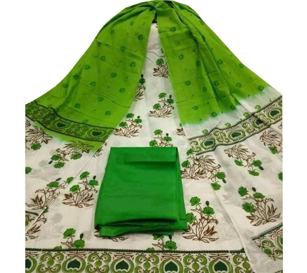 Unstitched skin printed cotton salwar kameez fs-88