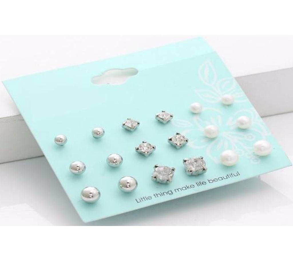 9 Pairs Stud Earrings for Women
