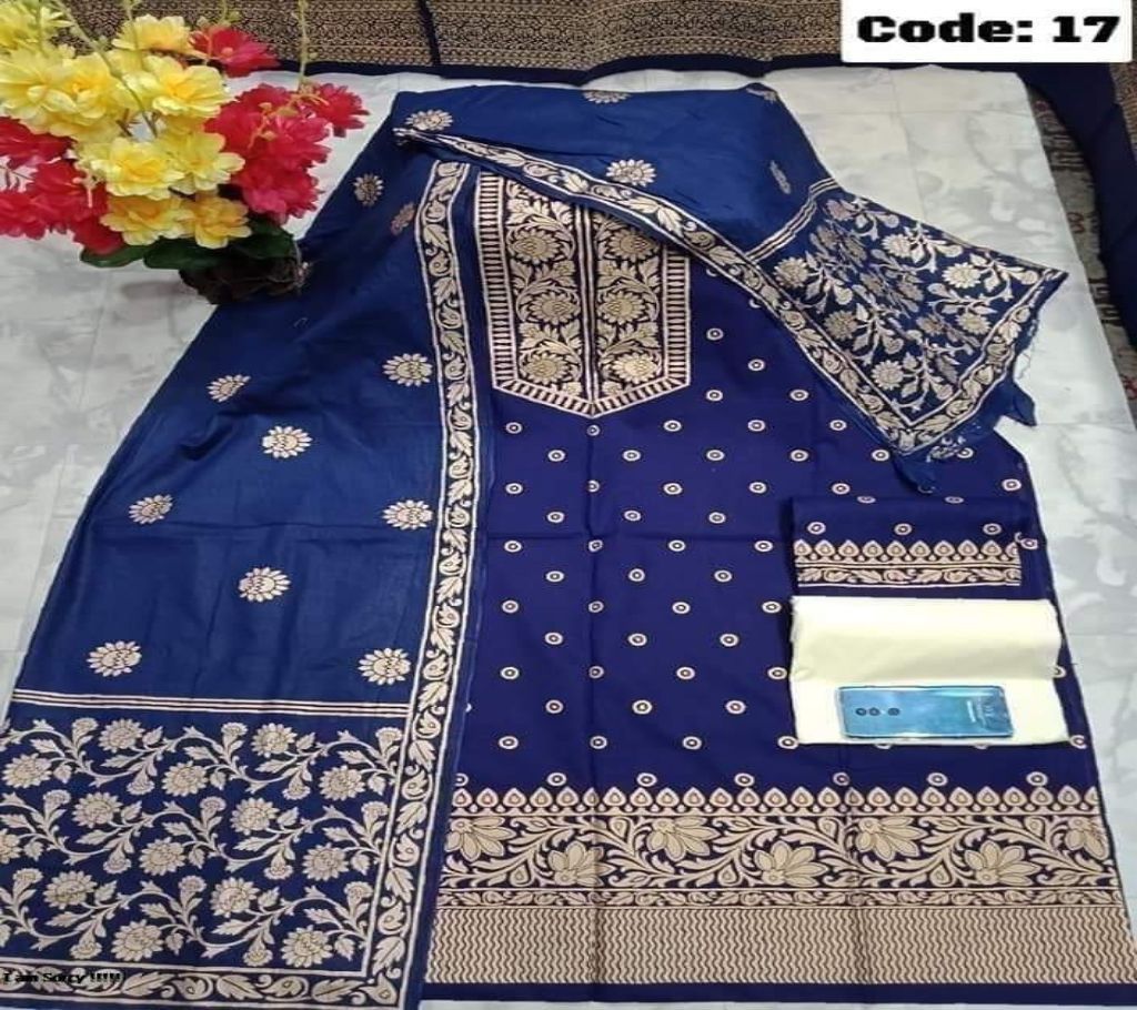 Unstitched Cotton Three-Pice