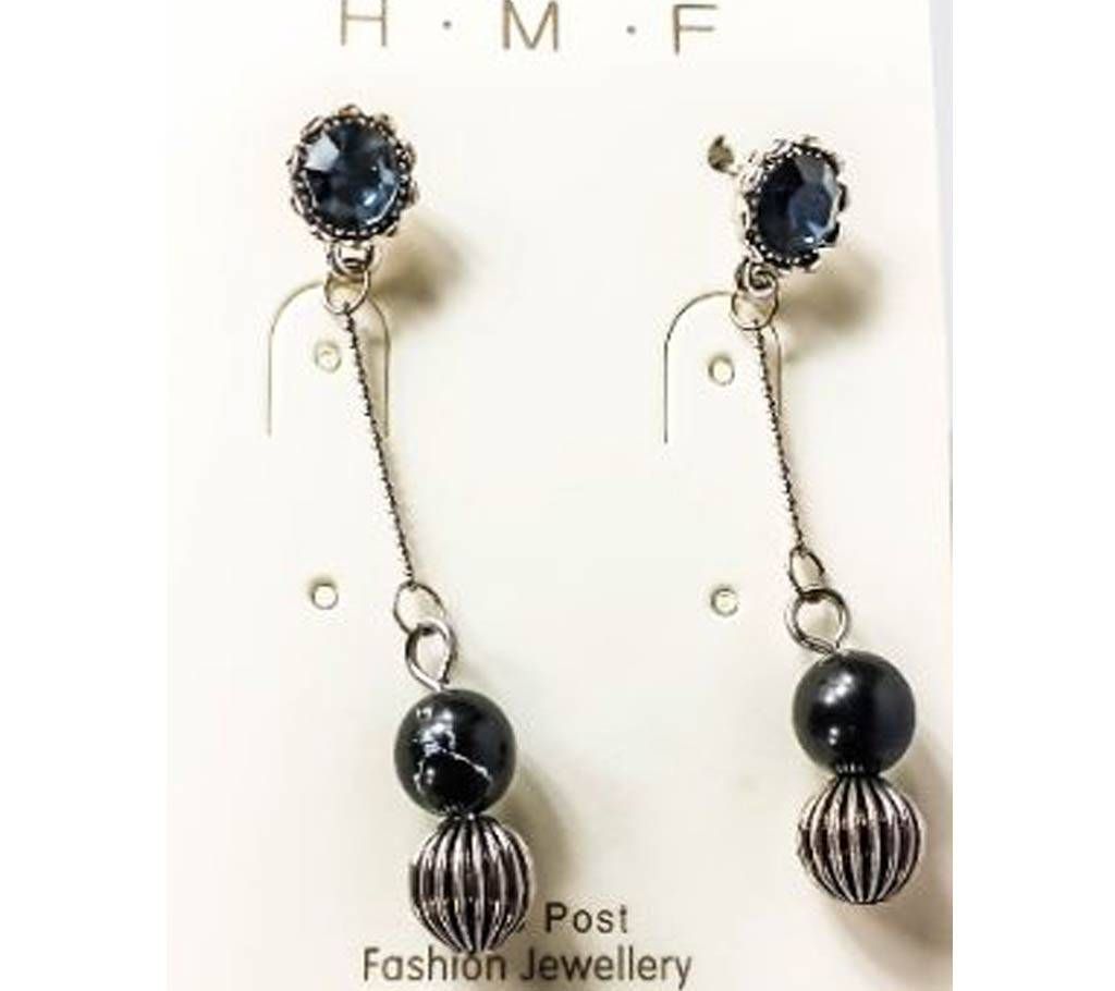 Blue Crystal Ball Earrings For Women