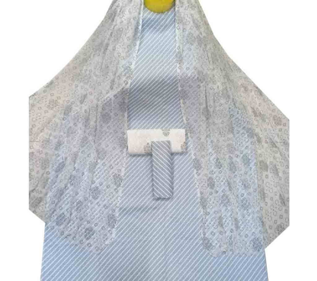  Unstiched Ash Skin Printed Cotton 3 pieces