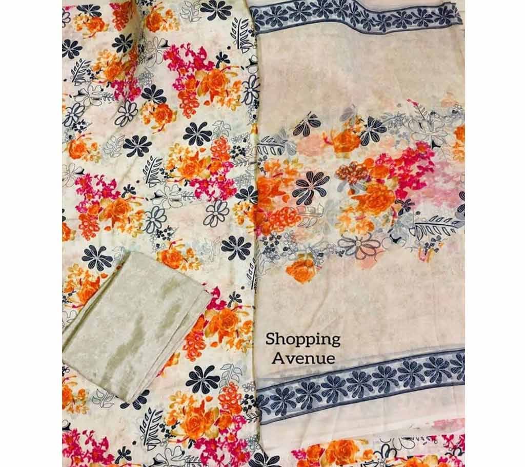 Unstitched silk 3 piece (Indian)