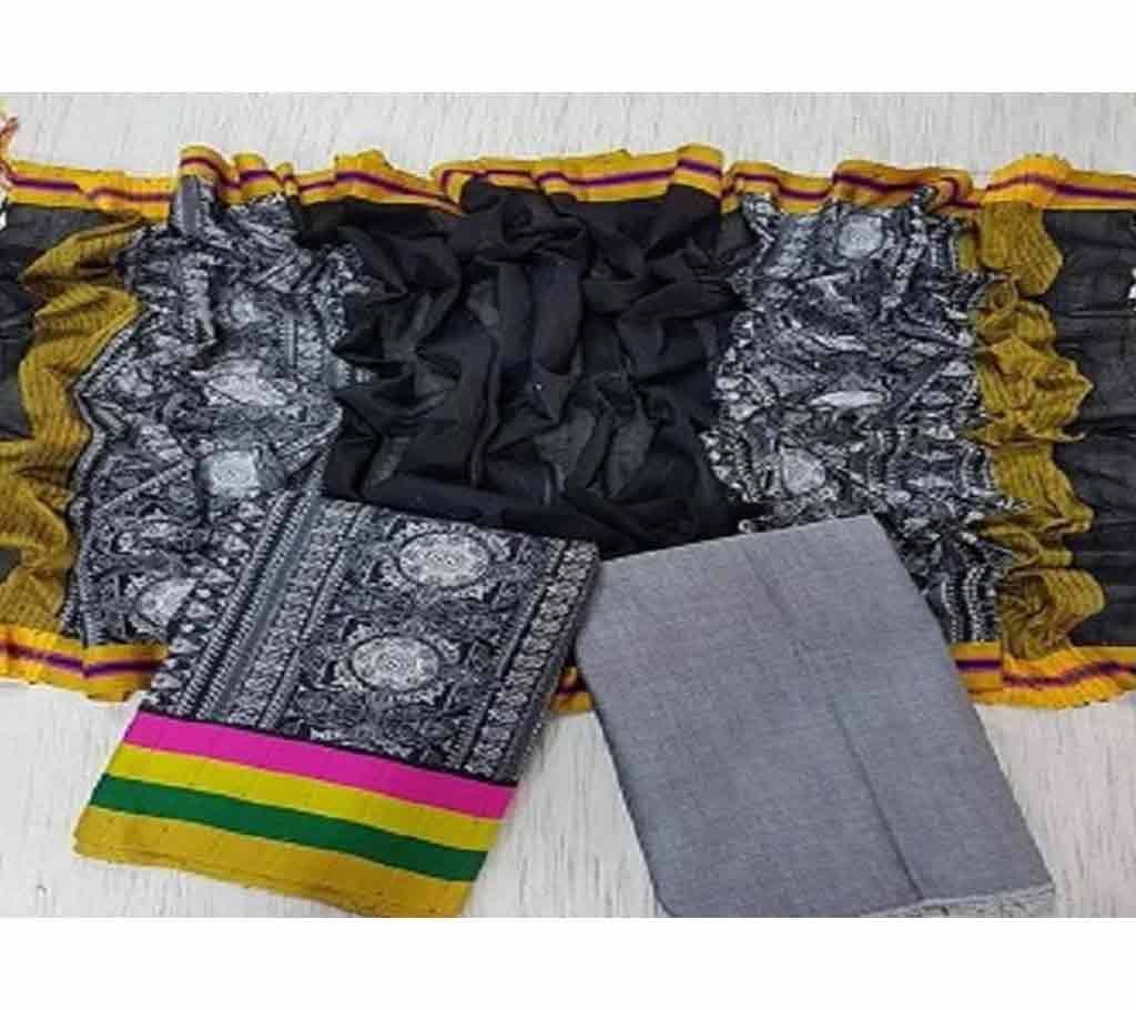 Handloom Tat Chomki Cotton Shalwar Kameez For women [3pcs]-12