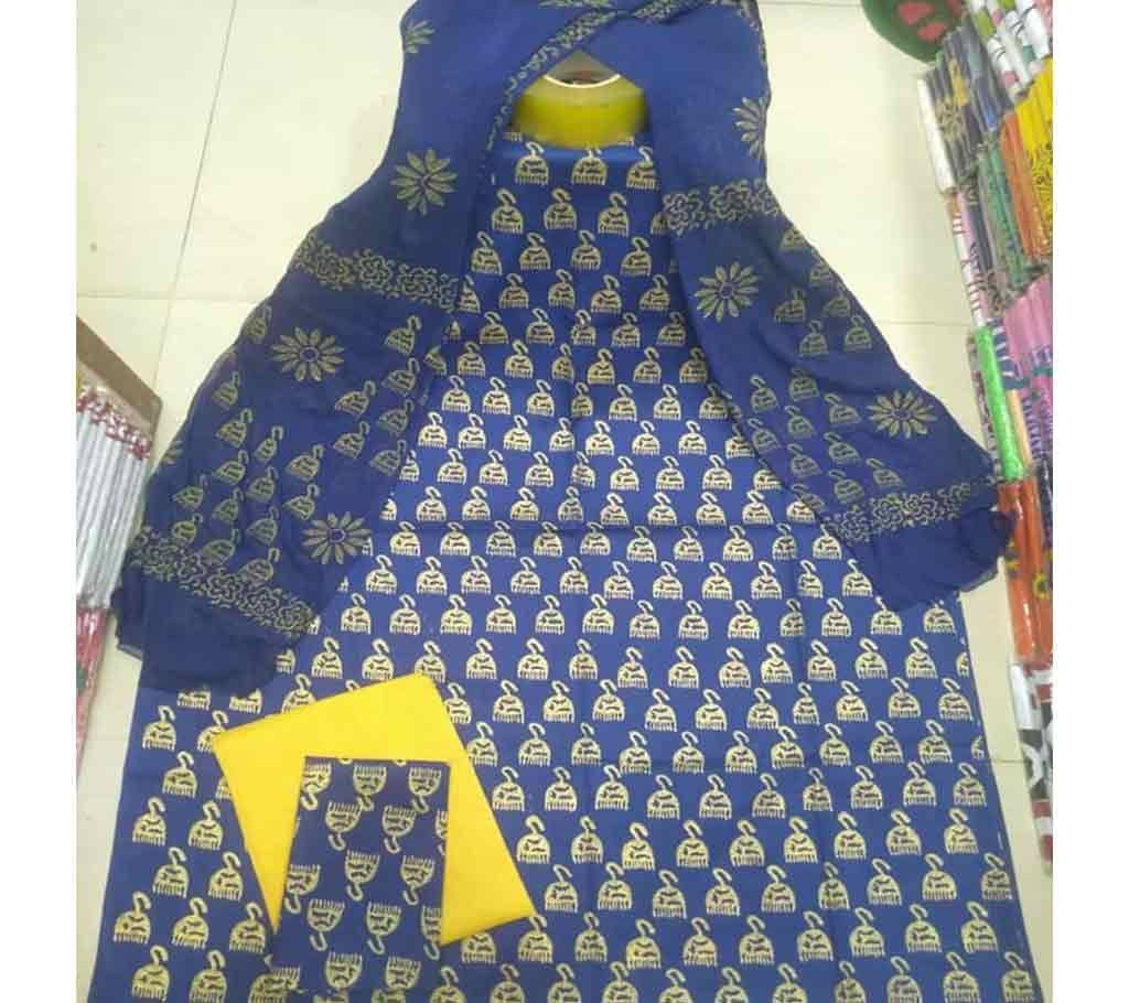 Rajdhani Voil Cotton Block Printed Shalwer Kameez for Women-27