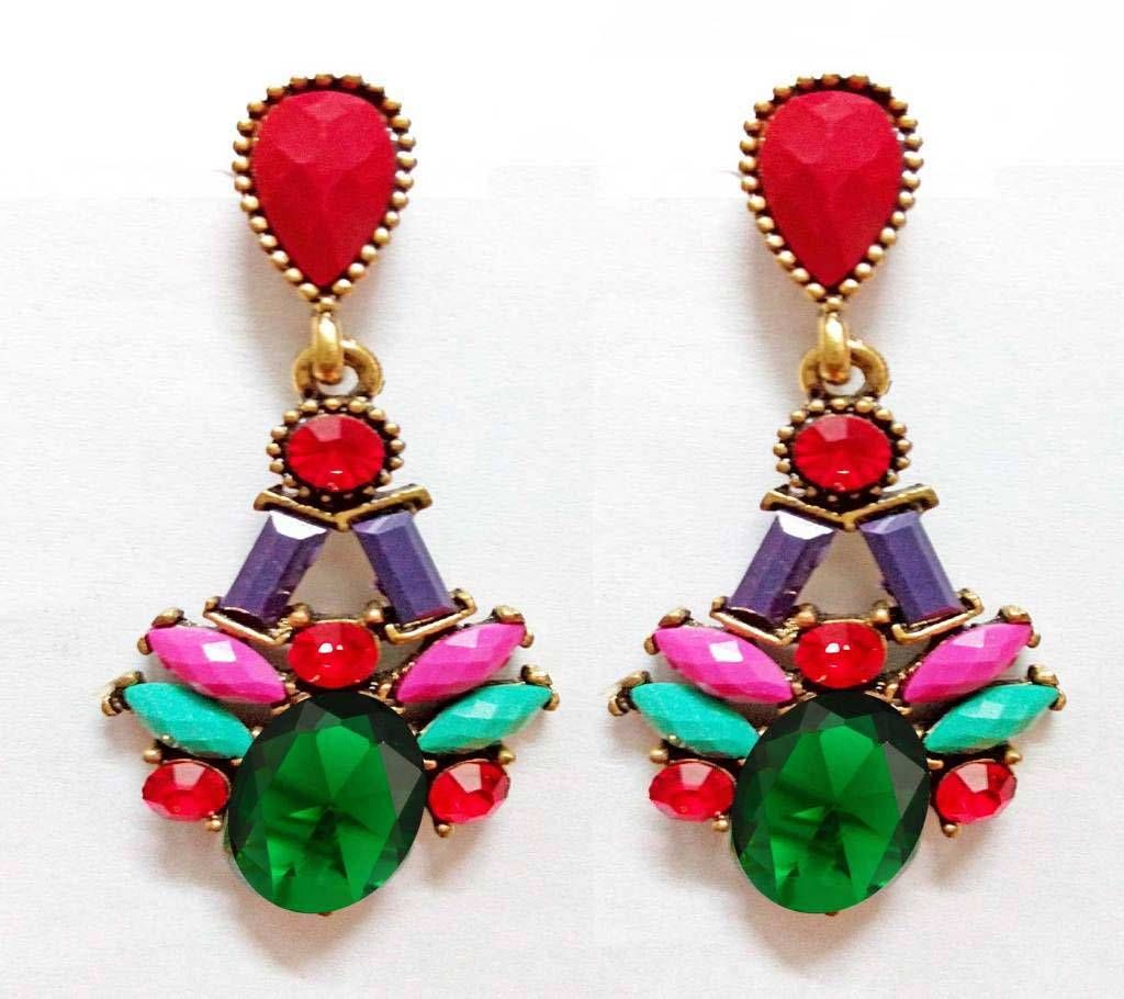 Multi color earring
