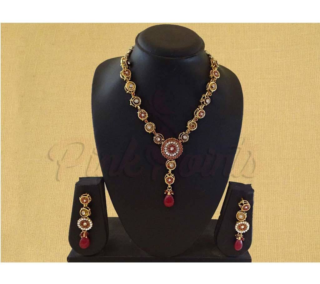 Multi Round Shape Necklace Set (by Pink Point - NS-3636-80)