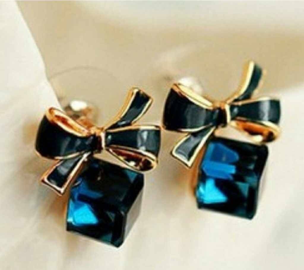 Chia Fashion Blue Partywear Dangle Earrings (by Pink Point - CHIA111)