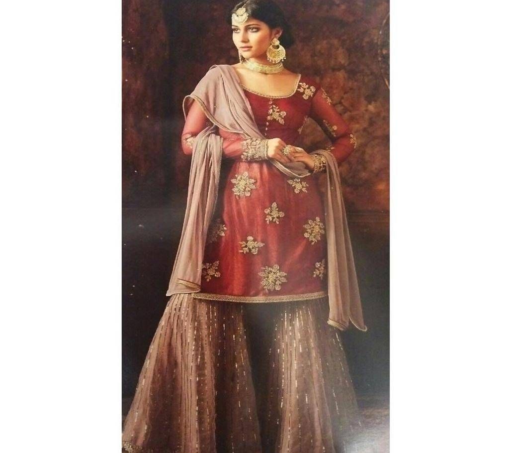AZIZA MAISHA (Original) Unstitched Gharara Party Suit