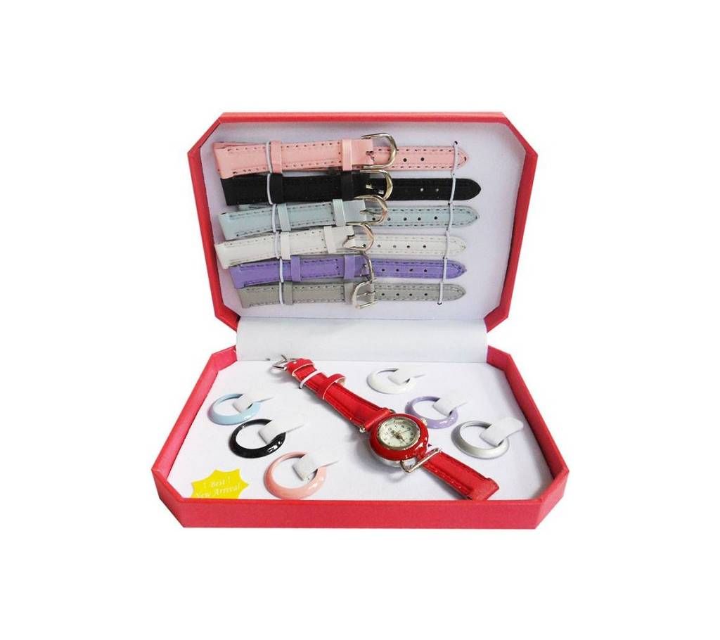 7 IN 1 Changeable Dial Ladies Watch-961
