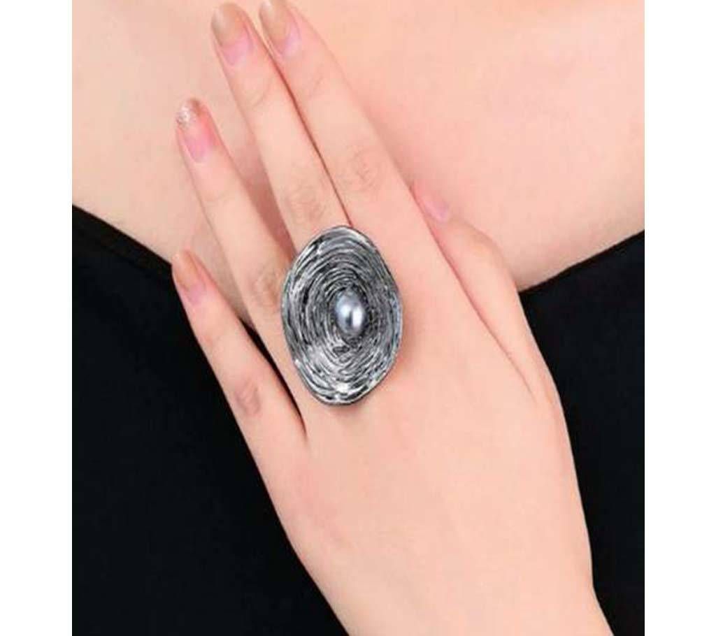 Big Round Silver Ring for woman