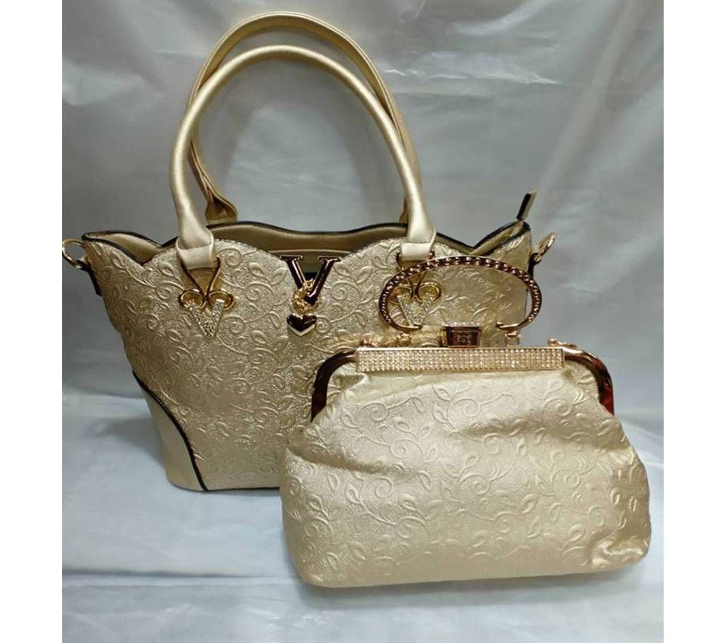 PU Leather Ladies Hand Bag With Purse 