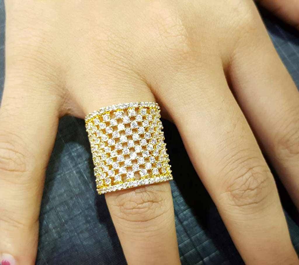 Diamond Cut Stone Setting Indian Finger Ring