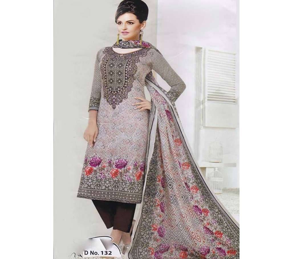 Unstitched Printed Cotton Lawn Thee Piece - Copy