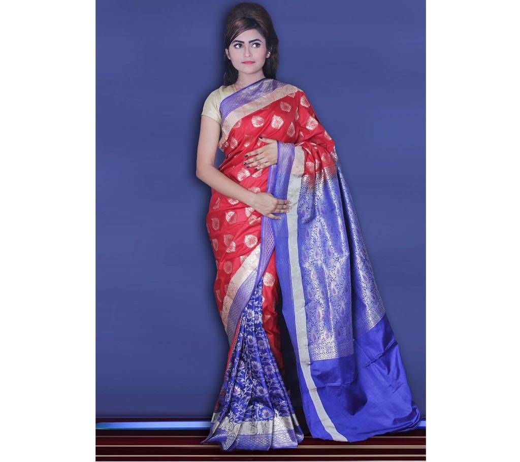 Kanchiboron Silk katan Sharee With Blouse Piece