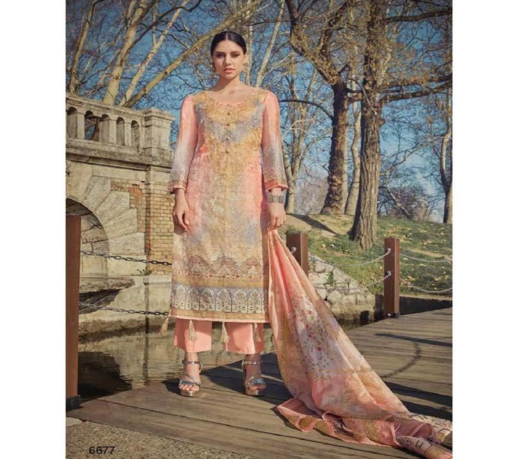 Jinaam Roma Aarohi - 6677 Unstitched Cotton Three-piece