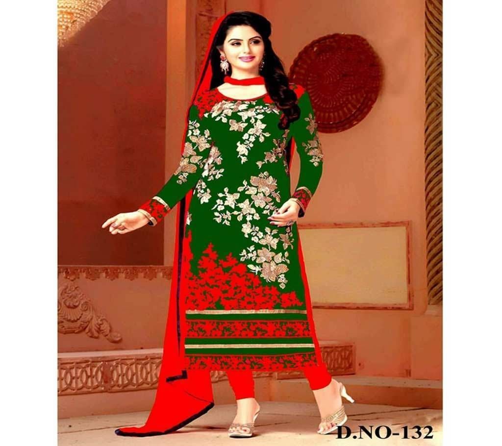 Unstitched Block Printed Rajdhani Voyel Cotton Salwar Kameez 