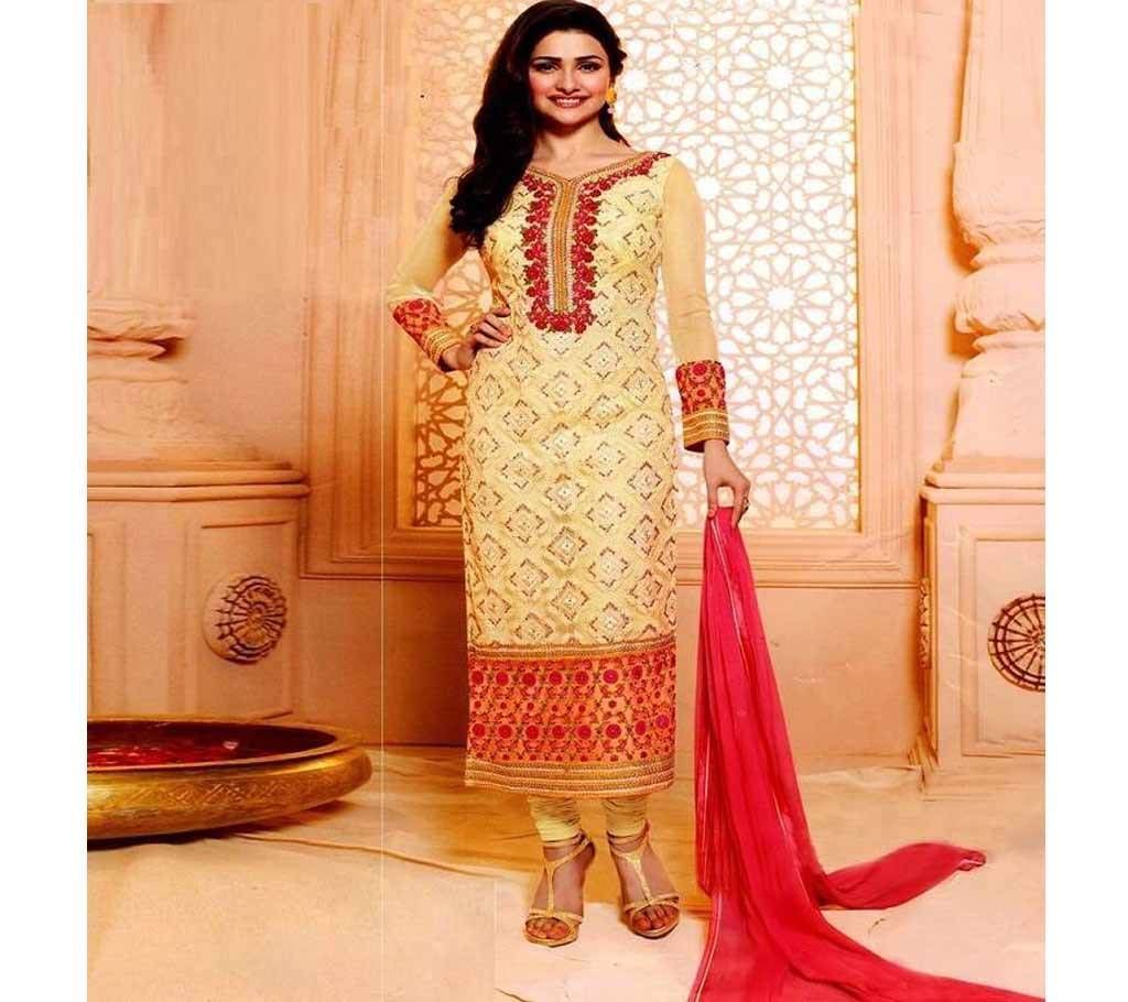 Indian Unstitched Replica Gorget Three Piece