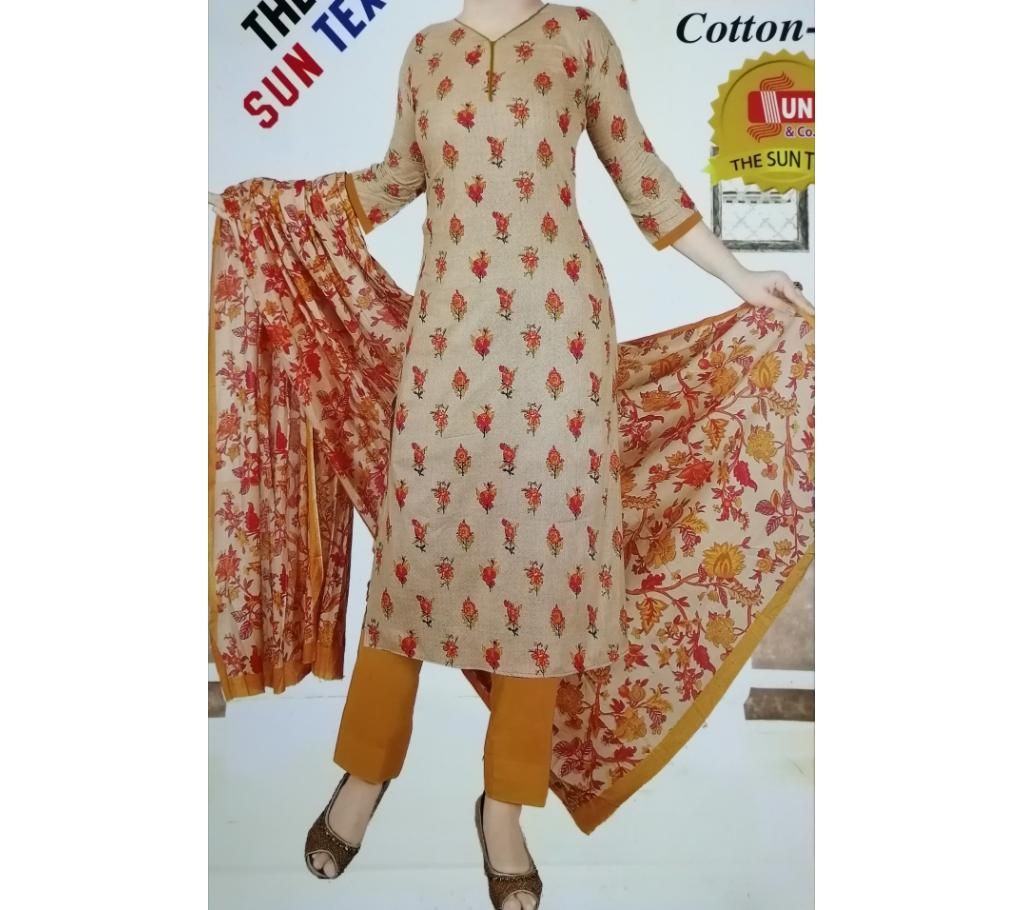 unstiched cotton printed