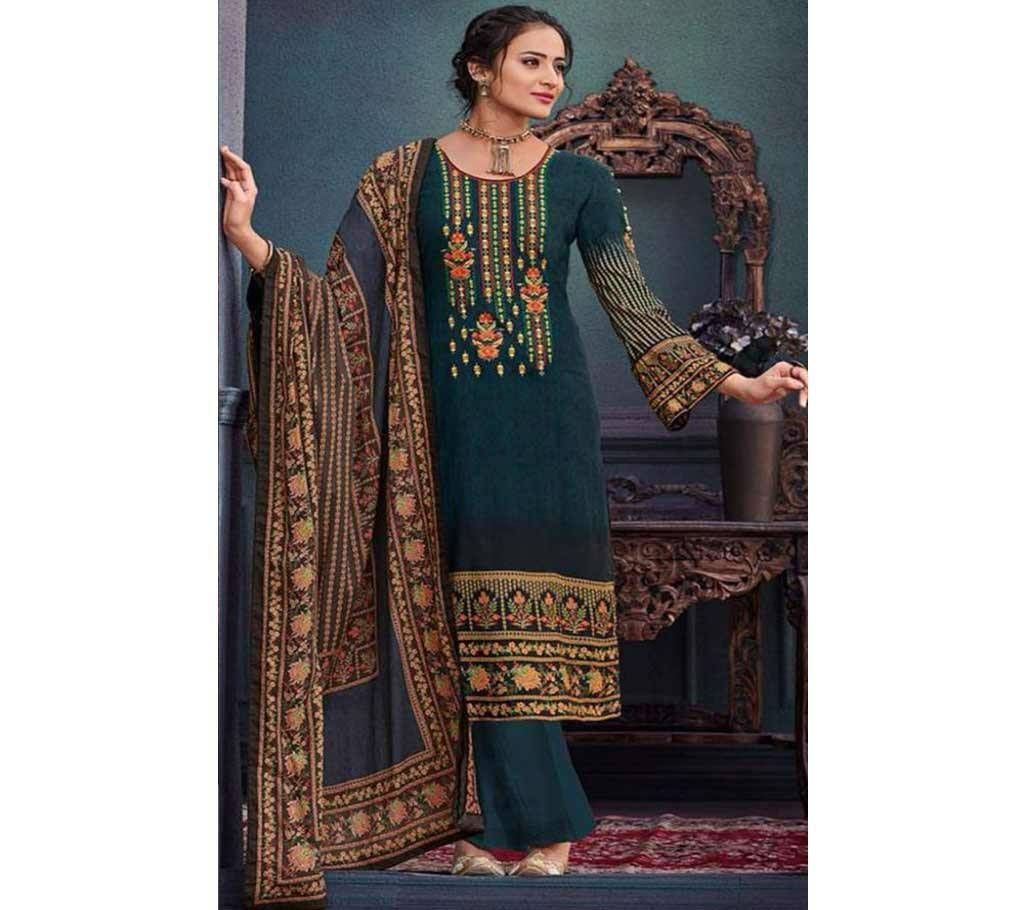 Indian Original latest collections Lawn Dress Green for women