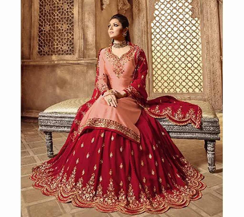 Indian weightless Georgette Embroidery Sharara Suits Lehanga For women