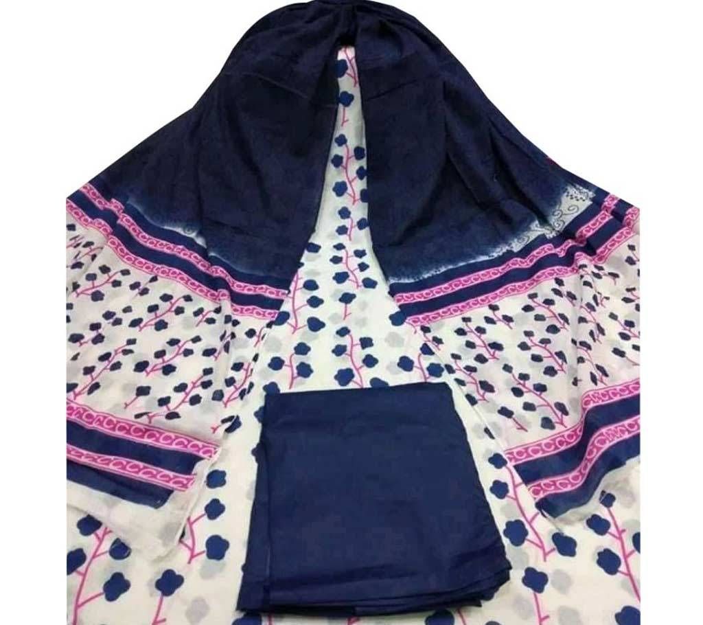 Unstitched skin printed cotton salwar kameez fs-89