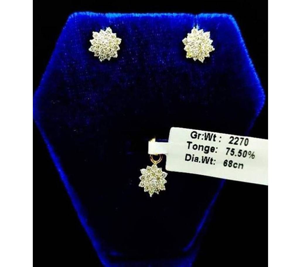 Diamond Earrings & Nose Pin