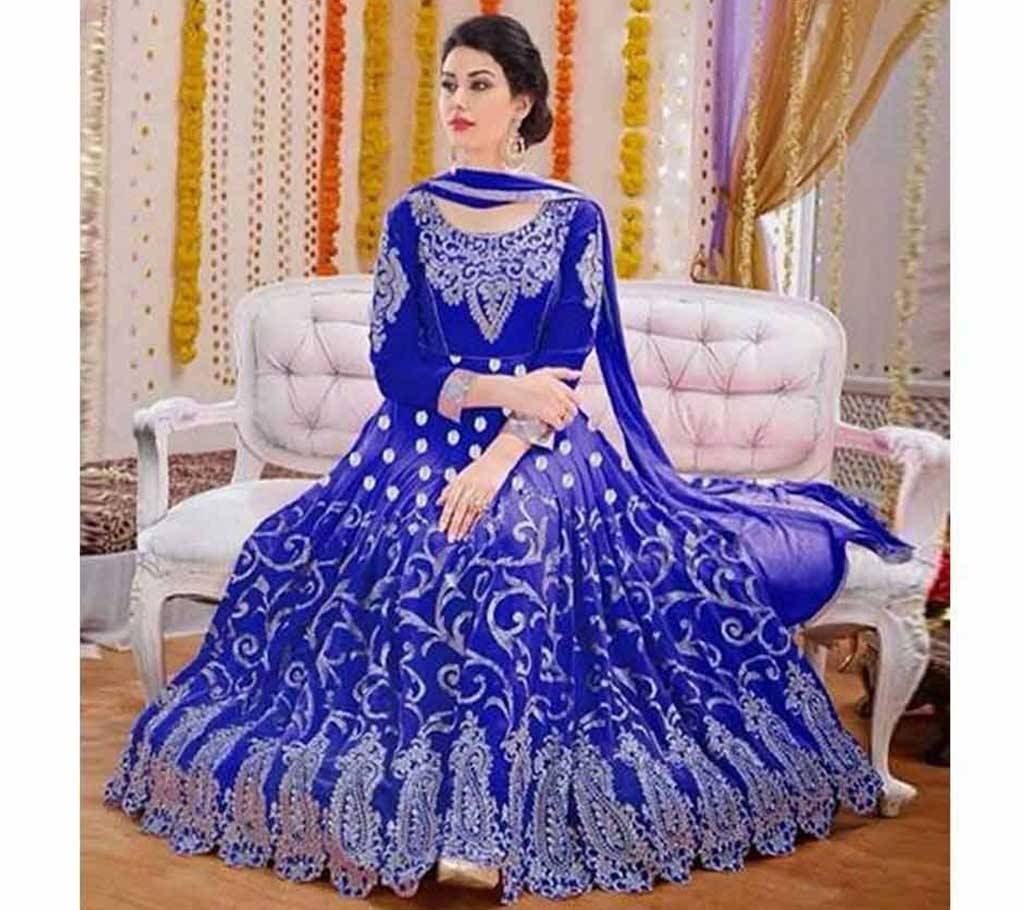 Unstitched Stitched Indian Georgette Embroidered Three-Piece (Copy)