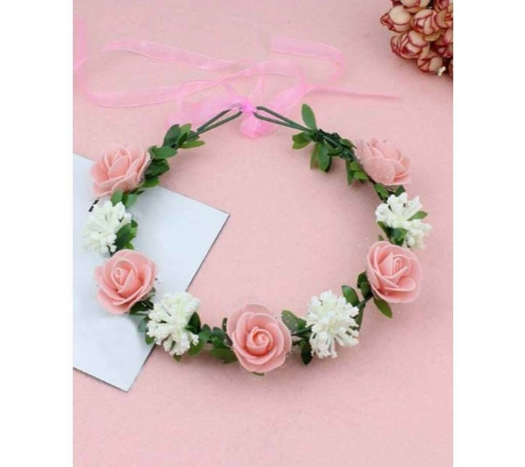 Artificial Wreath Cloth Rose Silk Flower Adjustable Headband