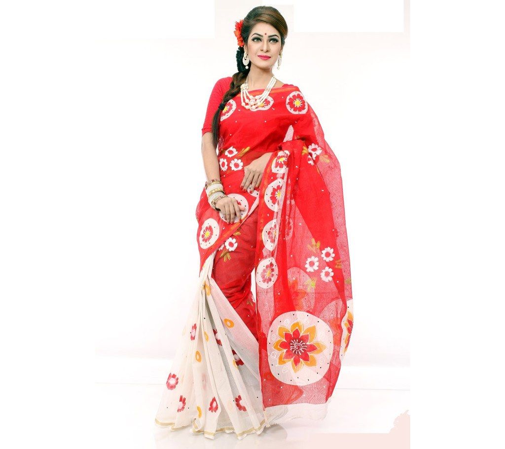 Floral Printed Hand Loom Cotton Sharee