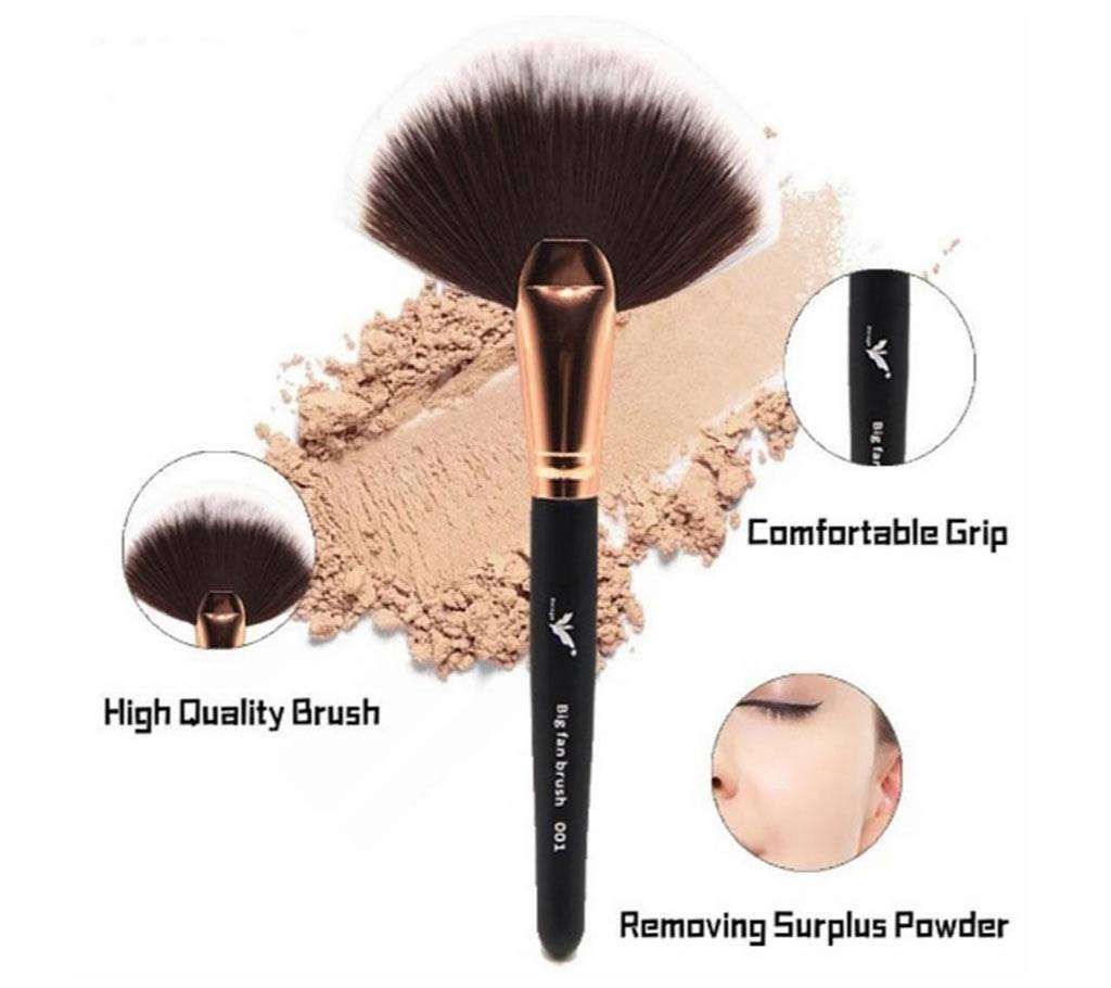Single Fat Black Fan Highlighter Brush - 001 -  ELB