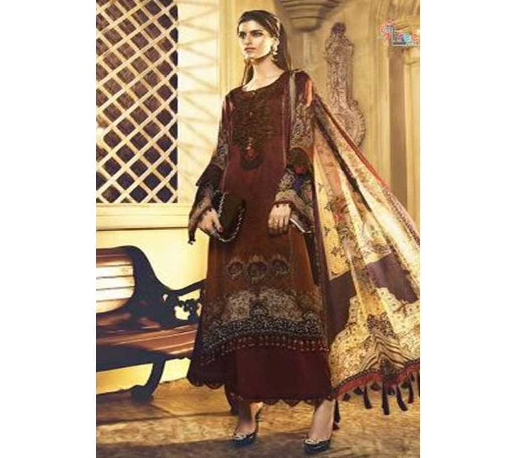 Maria.B. Silk Collection Unstitched Cotton 3Pcs- 1014